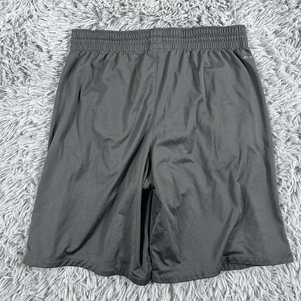 Jordan Shorts Mens Large Gray Black Alpha Knit Basketball Athletic Gym Stretch
